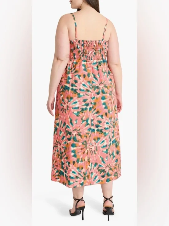 The Good Journey Floral Cotton Midi Dress, Size 20W - NWT - Picture 2 of 9